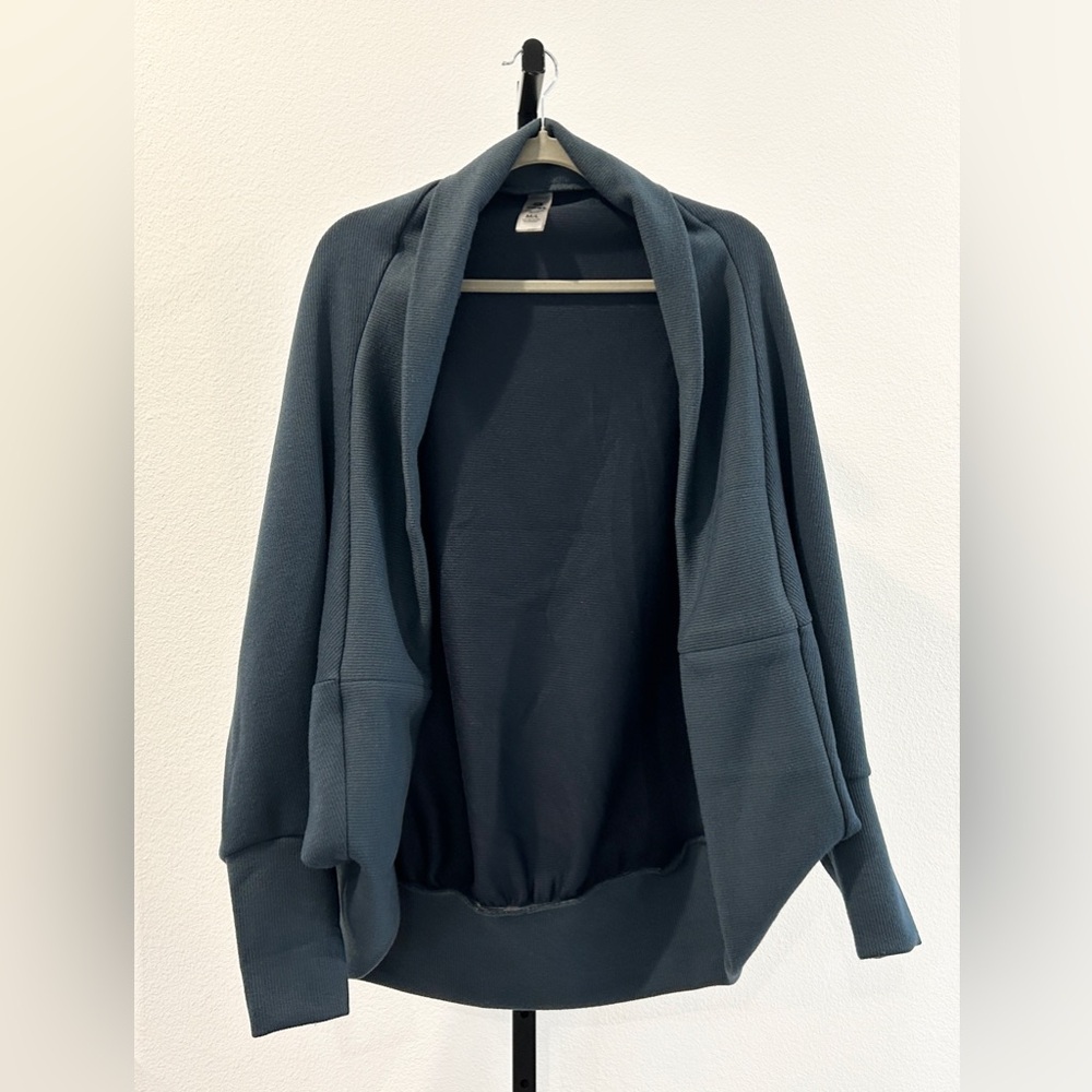 Mono B Open Front Cardigan in Dark Green, Size M/L, New
